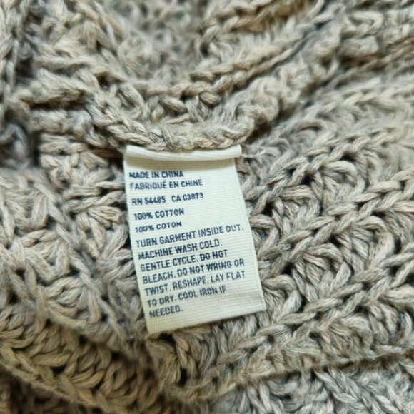 American Eagle Outfitters Womens Cardigan Sweater M Tan Button Up Pockets Tan - Picture 7 of 7